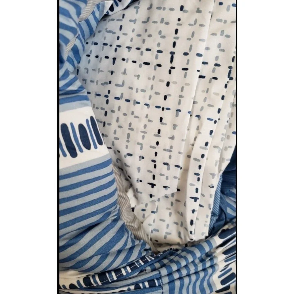 Marmalade 7-Piece Queen Reversible Comforter Set in Blue NWT